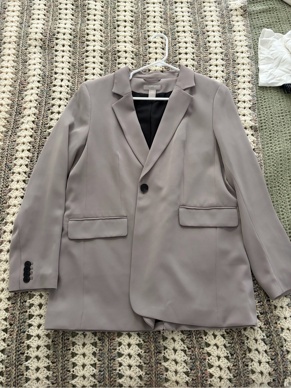 H&M Light Gray Single-Button Women's Blazer
